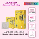 Bao cao su AKAISHIO Siêu Mỏng – Hộp 12 chiếc