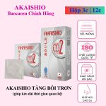 Bao cao su AKAISHIO Tăng Bôi trơn hộp 12 chiếc