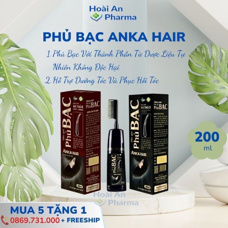 Anka Hair – Dầu gội phủ bạc từ thảo dược ( Màu đen, nâu)