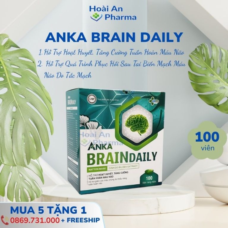 Anka Brain Daily – Hỗ trợ hoạt huyết, tăng cường tuần hoàn máu não