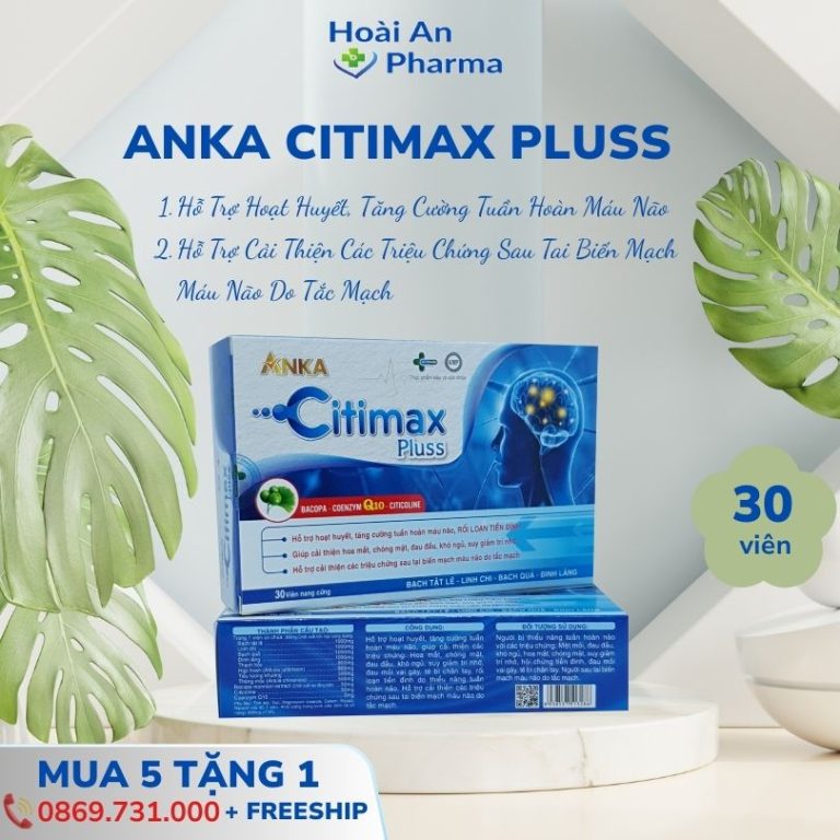 Citimax Plus- Hỗ trợ hoạt huyết, tăng cường tuần hoàn máu não