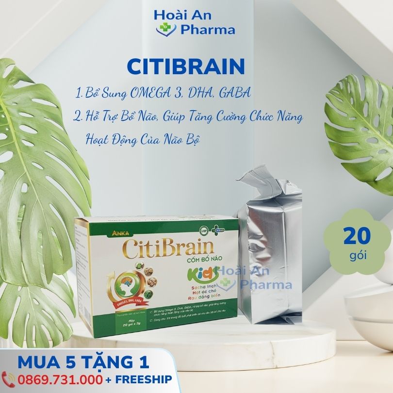 CitiBrain – Cốm bổ não cho bé, bổ sung omega 3, DHA, GABA