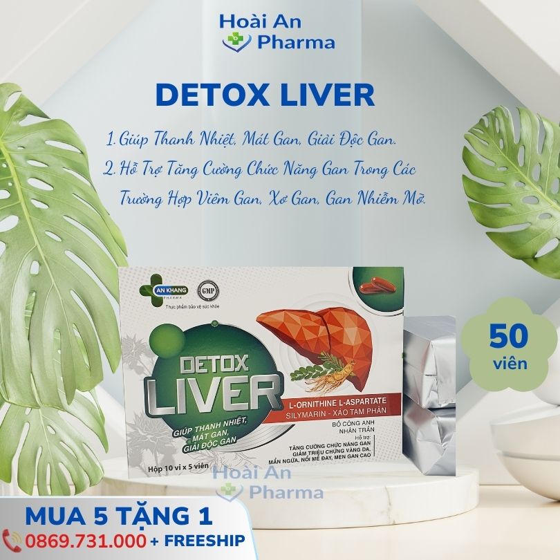 DETOX LIVER – Thanh nhiệt, mát gan, giải độc gan