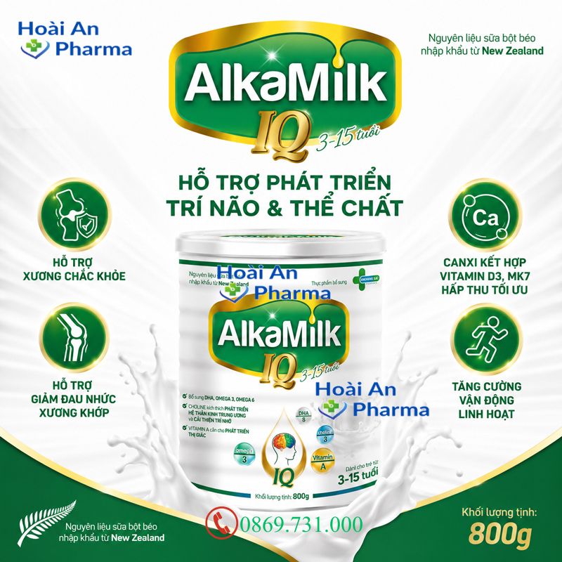 Sữa bột Alkamilk IQ hộp 800g
