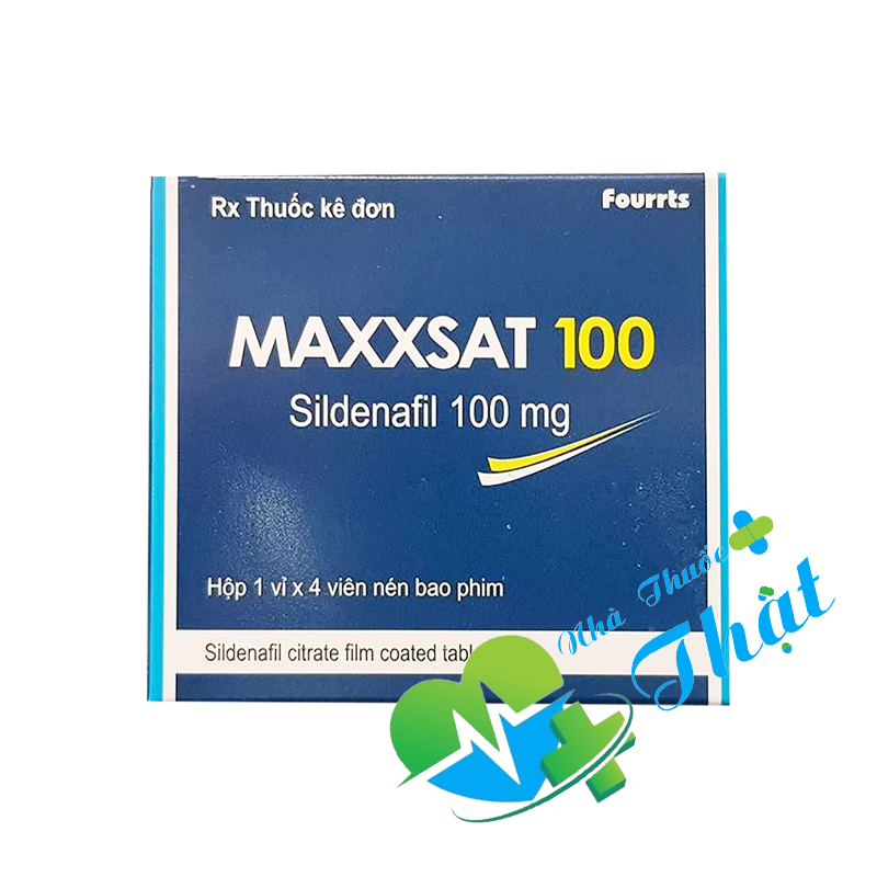 Maxxsat 100 Hộp 4 Viên - Điều Trị Rối Loạn Cương Dương